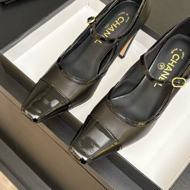 Chanel Lambskin Mary Janes high heels 8.5CM 64105-1