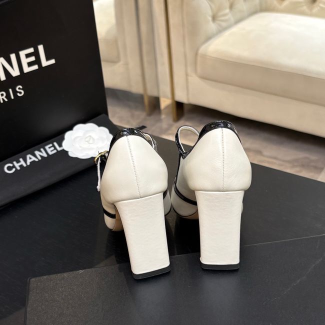 Chanel Lambskin Mary Janes high heels 8.5CM 64105-3