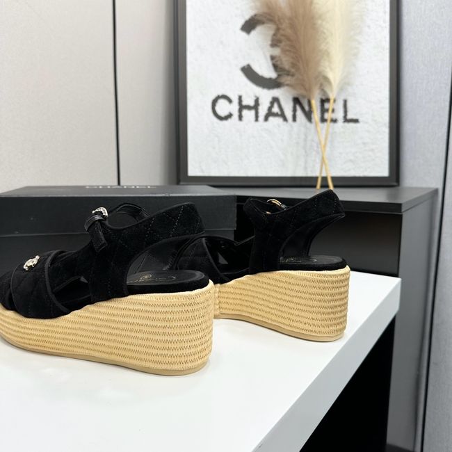 Chanel Sandals Suede Calfskin 64108-4