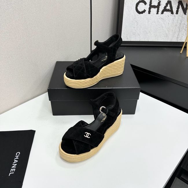Chanel Sandals Suede Calfskin 64108-4
