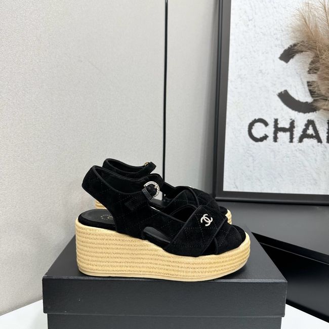 Chanel Sandals Suede Calfskin 64108-4