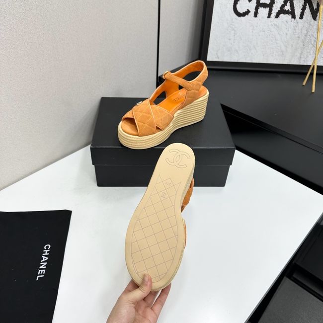 Chanel Sandals Suede Calfskin 64108-5