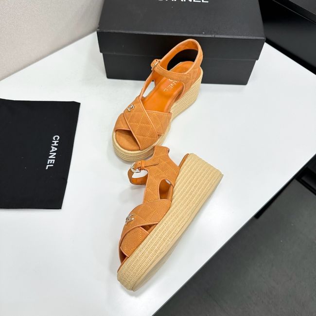 Chanel Sandals Suede Calfskin 64108-5