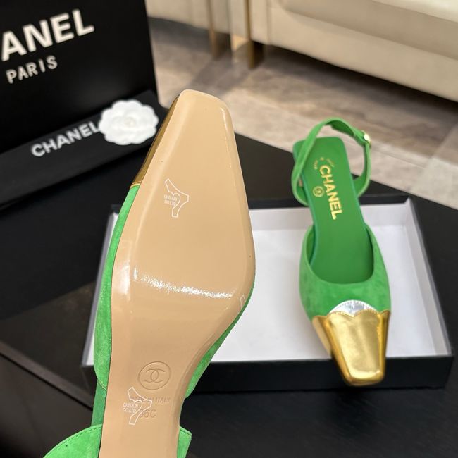 Chanel Slingbacks Suede 64106-1