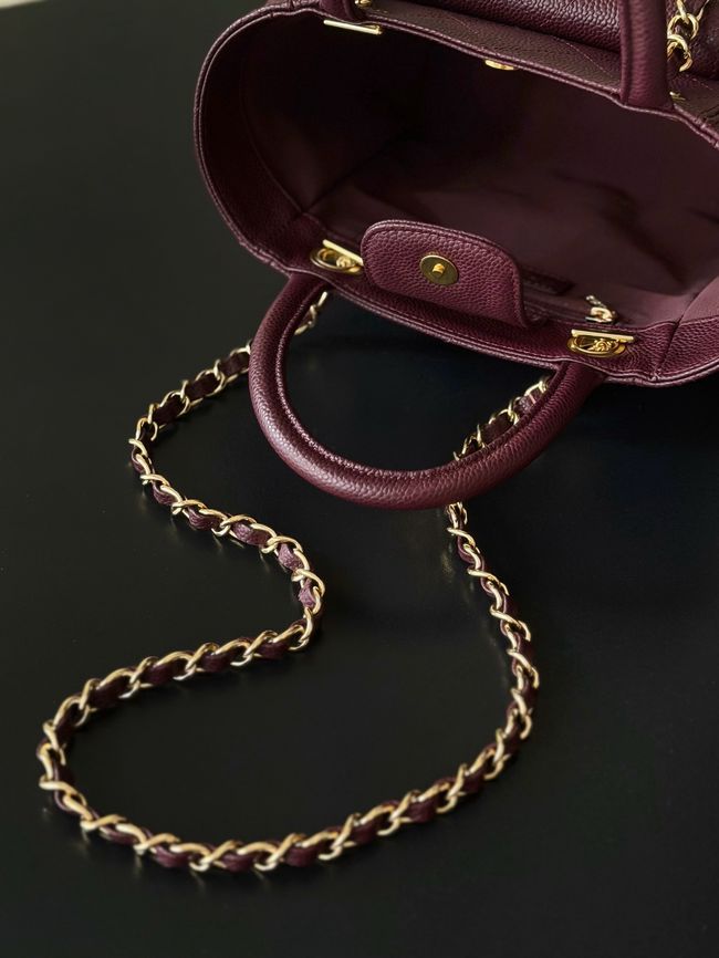 Chanel Small Shopping Bag AS6025 Burgundy