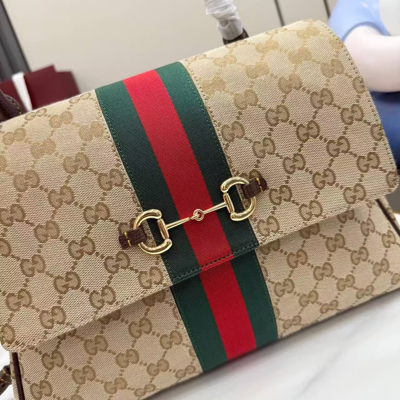 Gucci Top Handle Tote Bag 874748 Brown