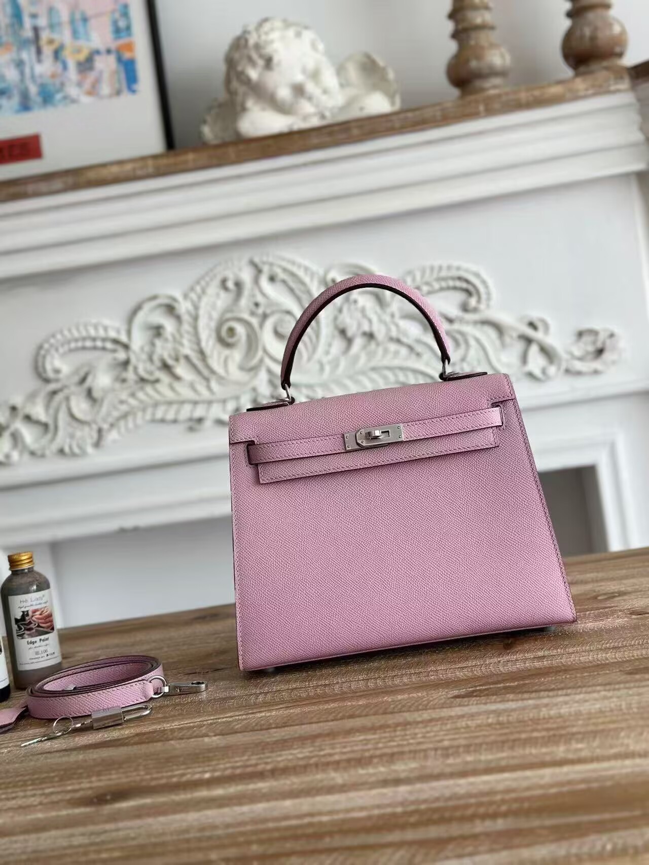 Hermes Kelly Espom Leather KL28 Light Purple