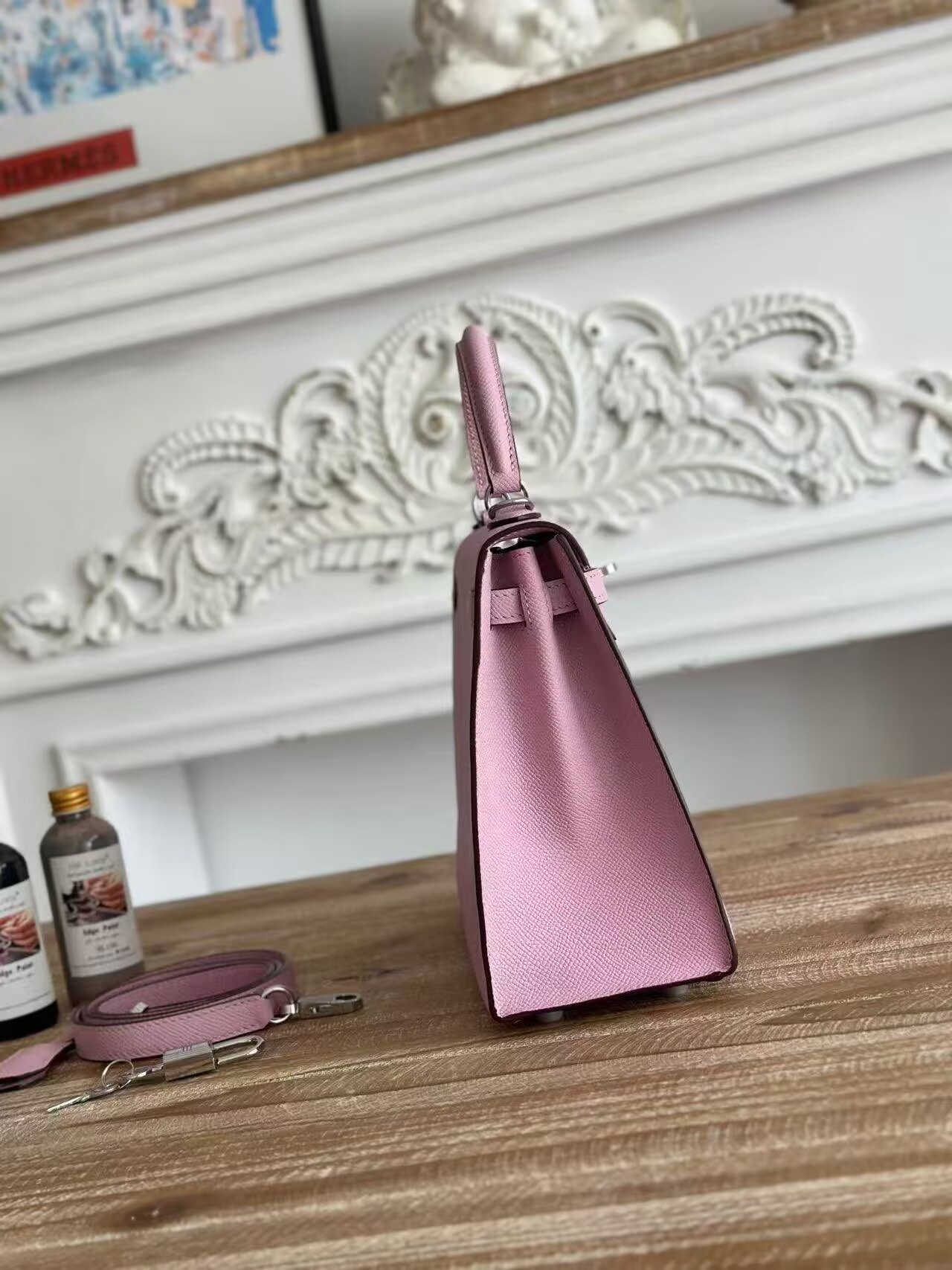 Hermes Kelly Espom Leather KL28 Light Purple