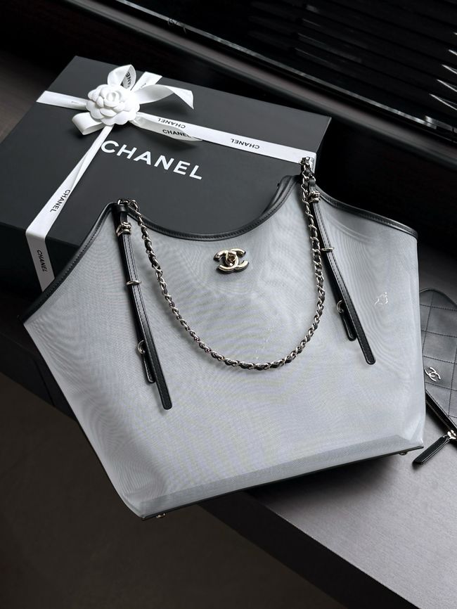 Chanel Medium Shopping Bag AS5466 Transparent & Black