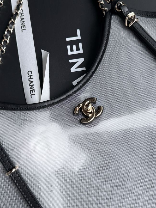 Chanel Medium Shopping Bag AS5466 Transparent & Black