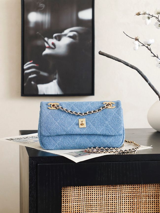 Chanel 2.55 Handbag AS6449 denim blue