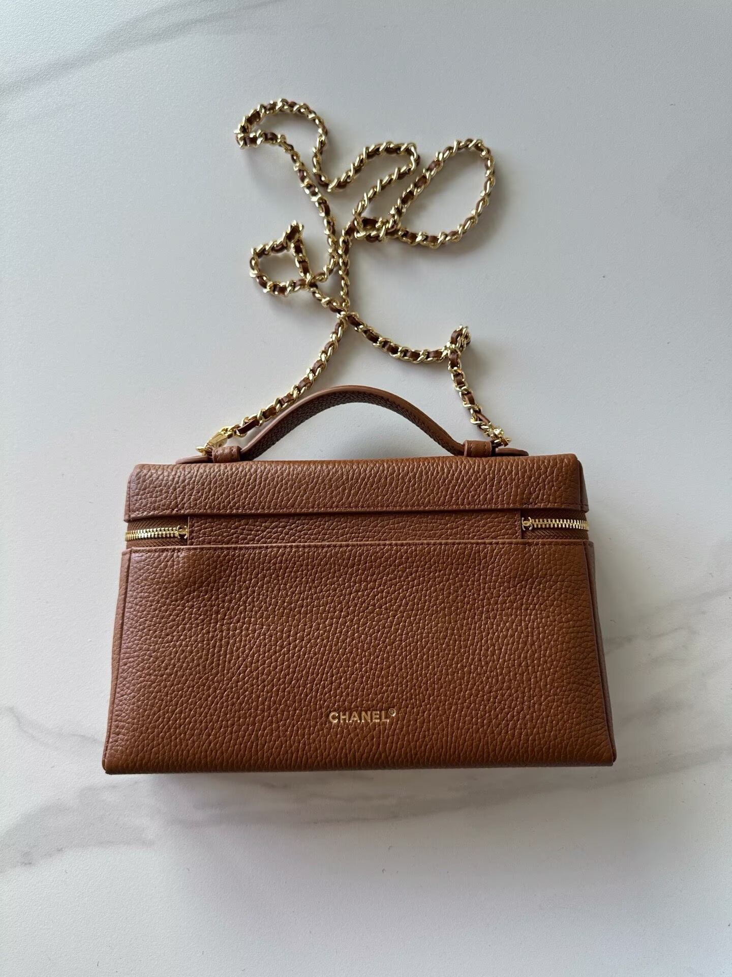 Chanel Large Vanity With Chain AP5347 Brown