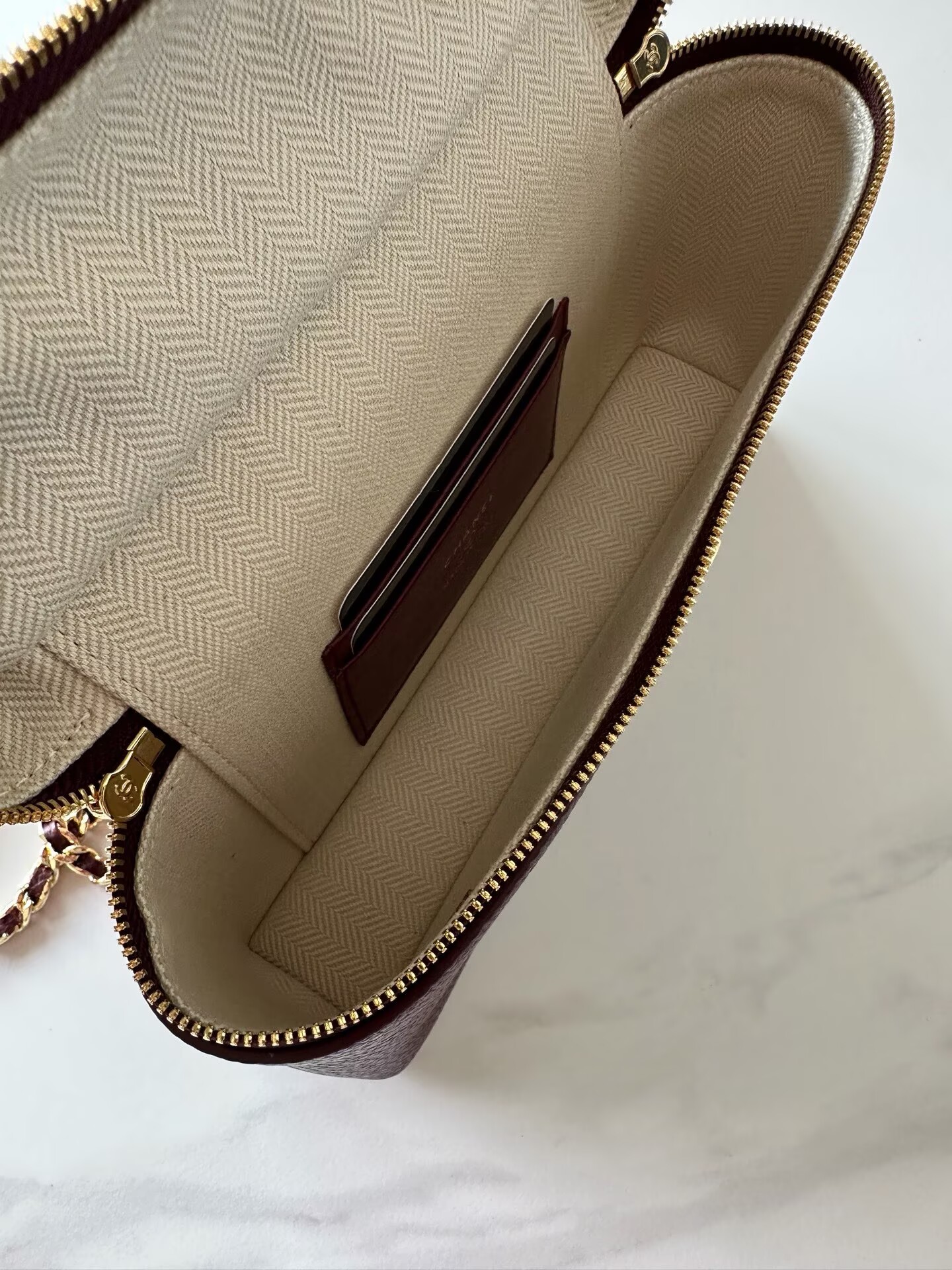 Chanel Large Vanity With Chain AP5347 Burgundy