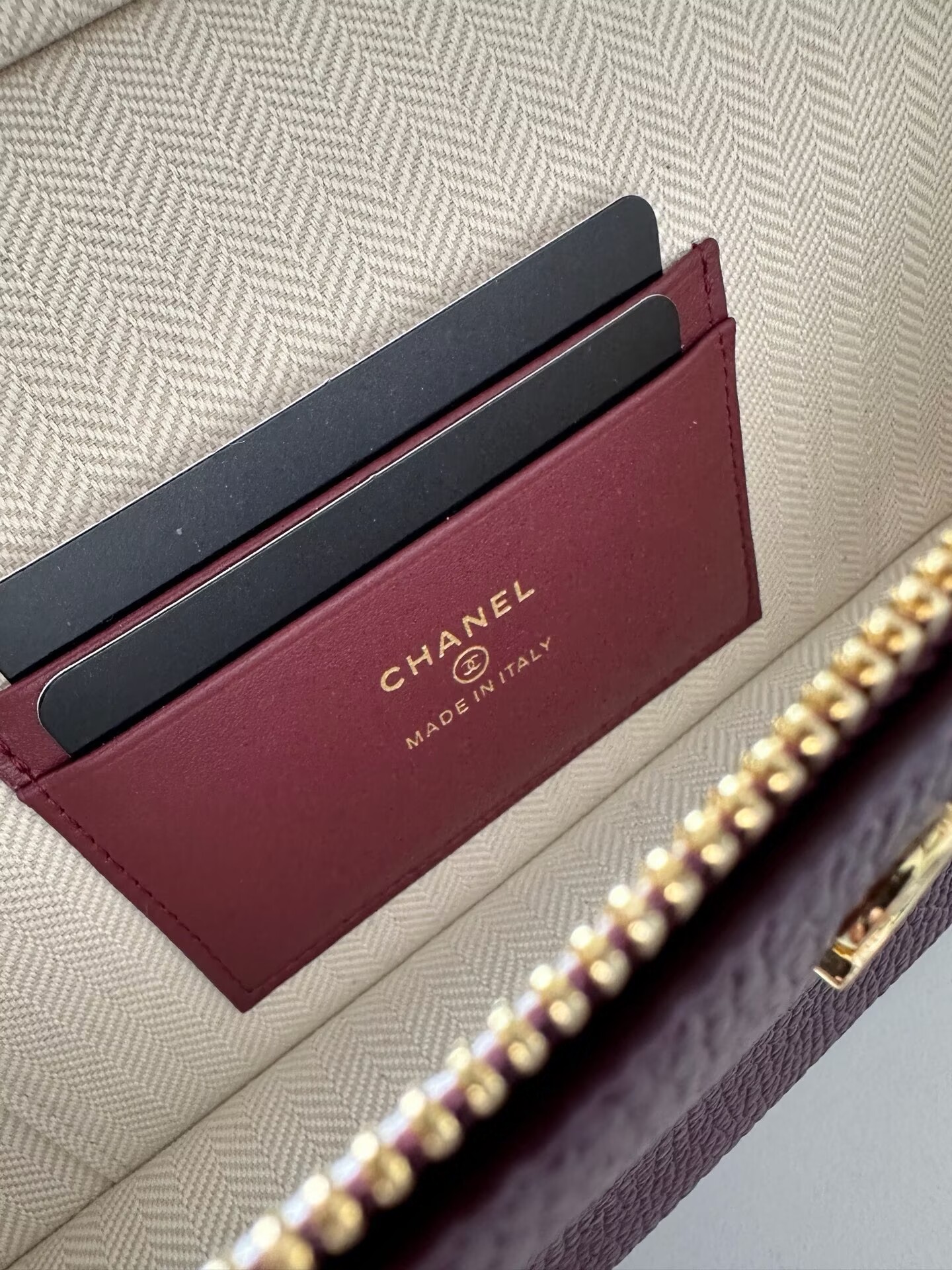 Chanel Large Vanity With Chain AP5347 Burgundy