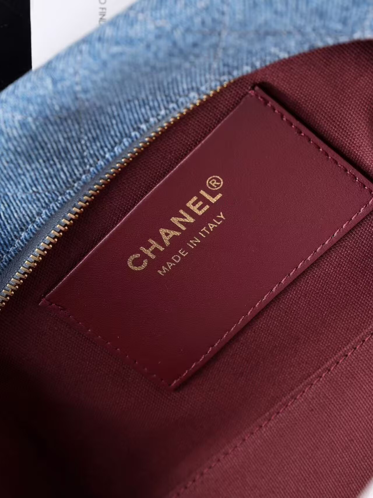 CHANEL Top Handle Shoulder Bag 6301 Denim Blue