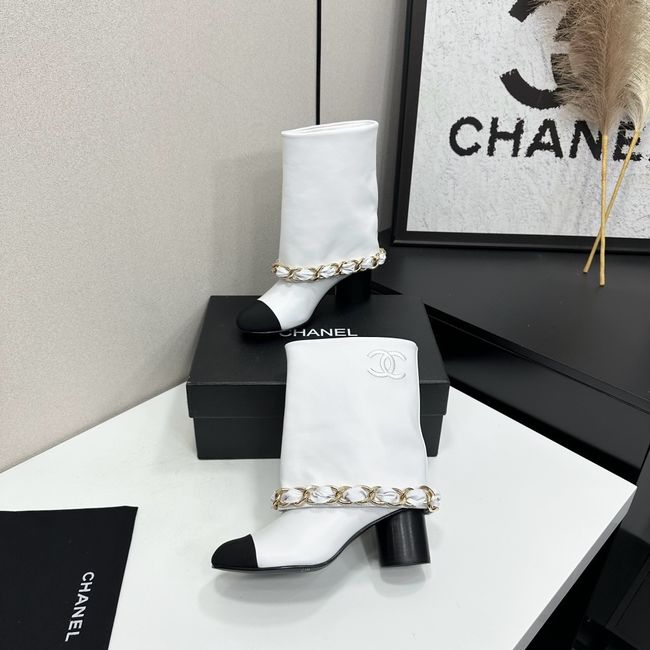 Chanel Mid-Calf Boots Calfskin 64184-2