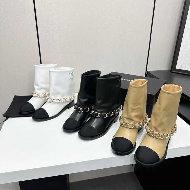 Chanel Mid-Calf Boots Calfskin 64184-3