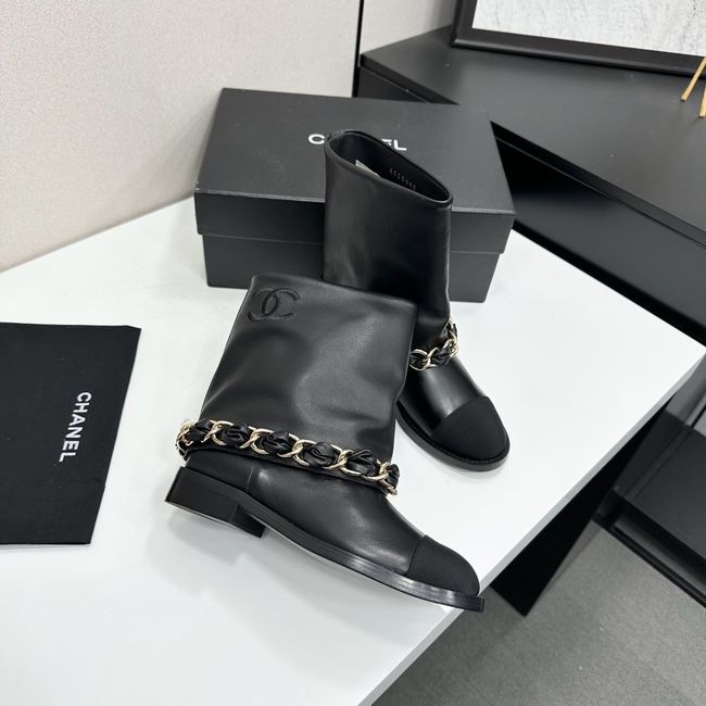 Chanel Mid-Calf Boots Calfskin 64184-4