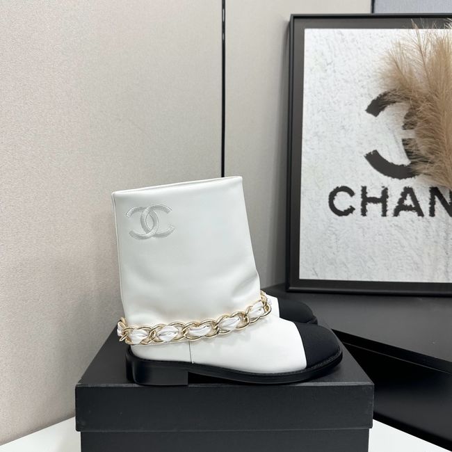 Chanel Mid-Calf Boots Calfskin 64184-5