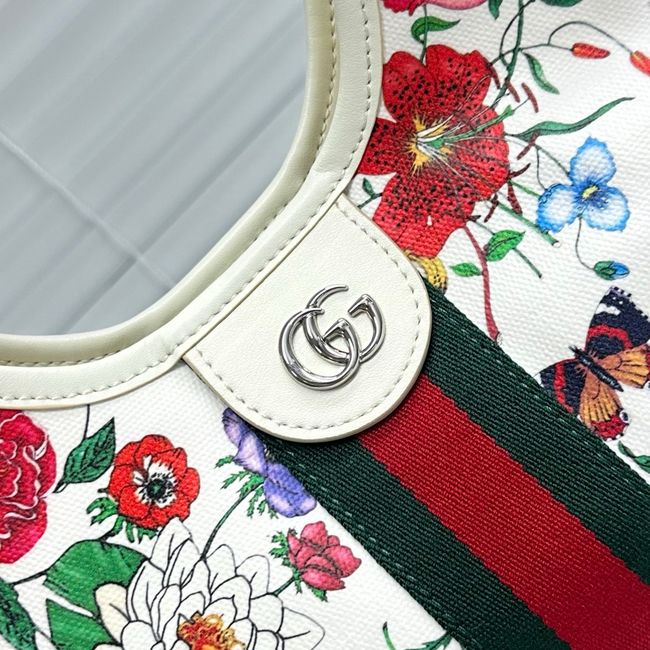 Gucci Giglio Flora large tote bag 853971 white and multicolor
