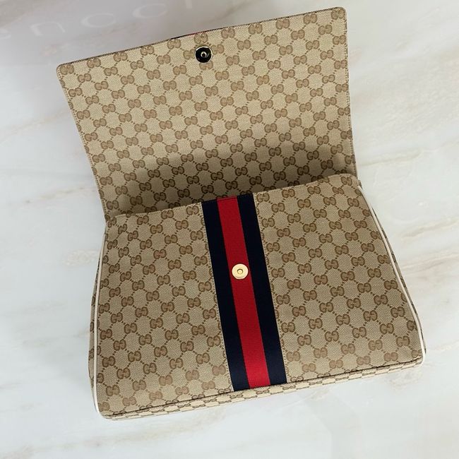 Gucci Paparazzo large top handle bag 875019 white&brown