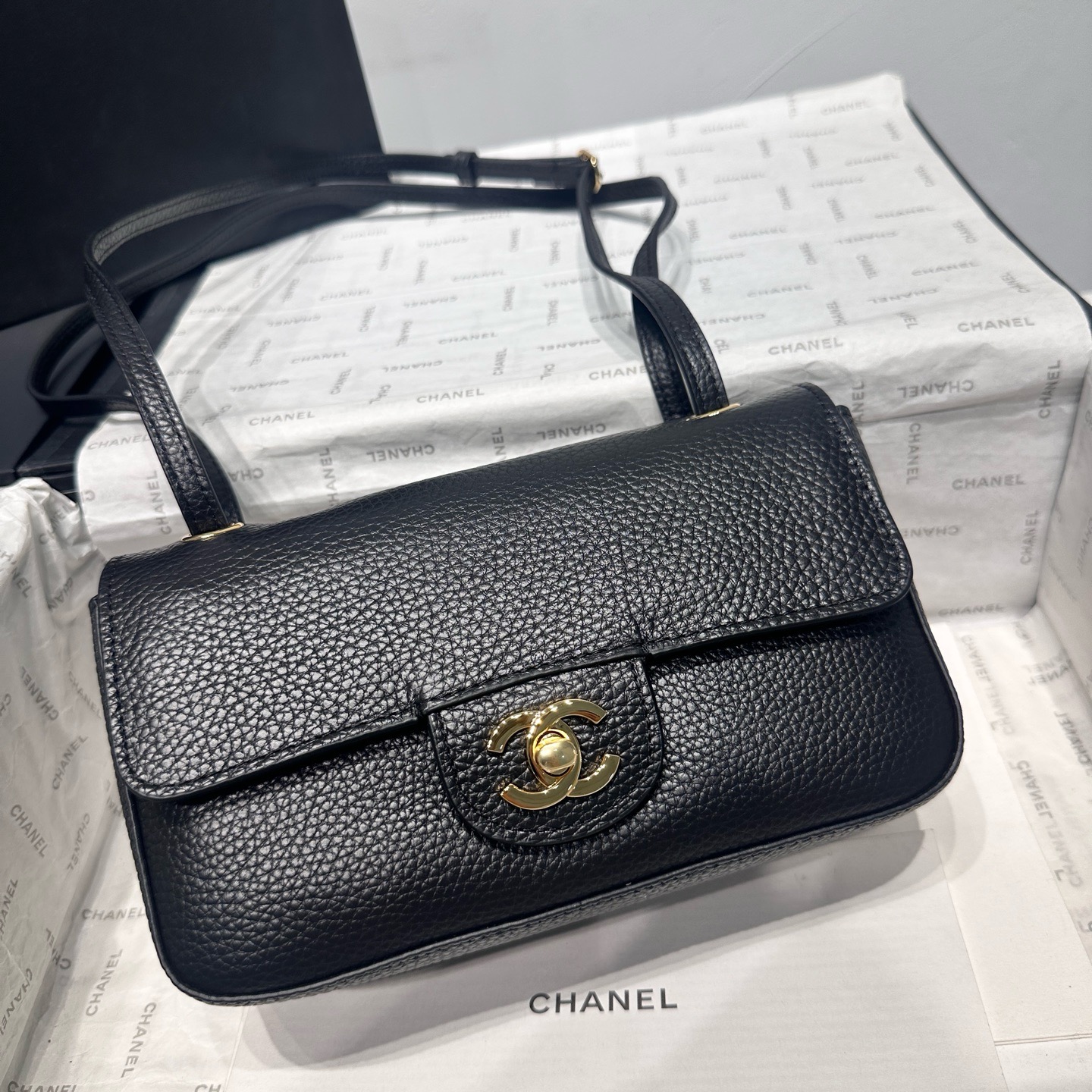 Chanel Mini Flap Bag AS6573 Black&dold