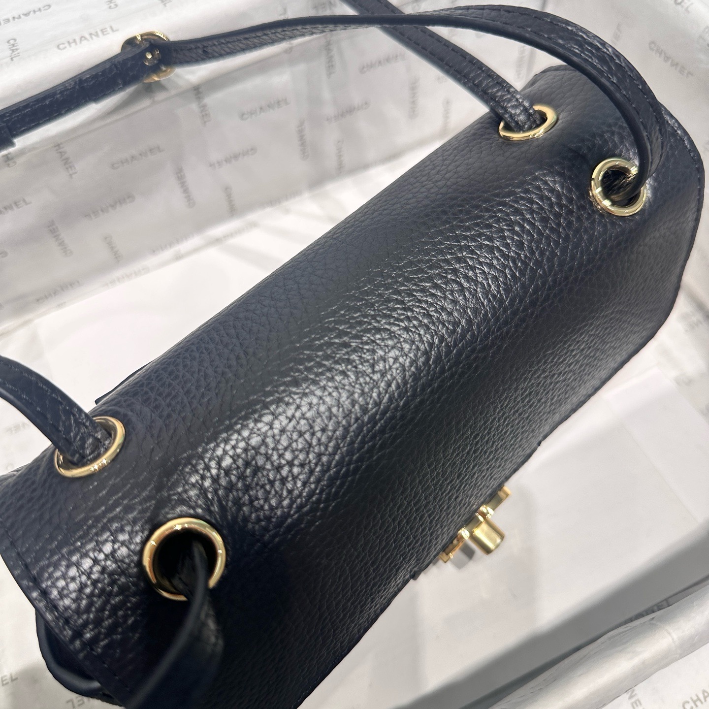 Chanel Mini Flap Bag AS6573 Black&dold