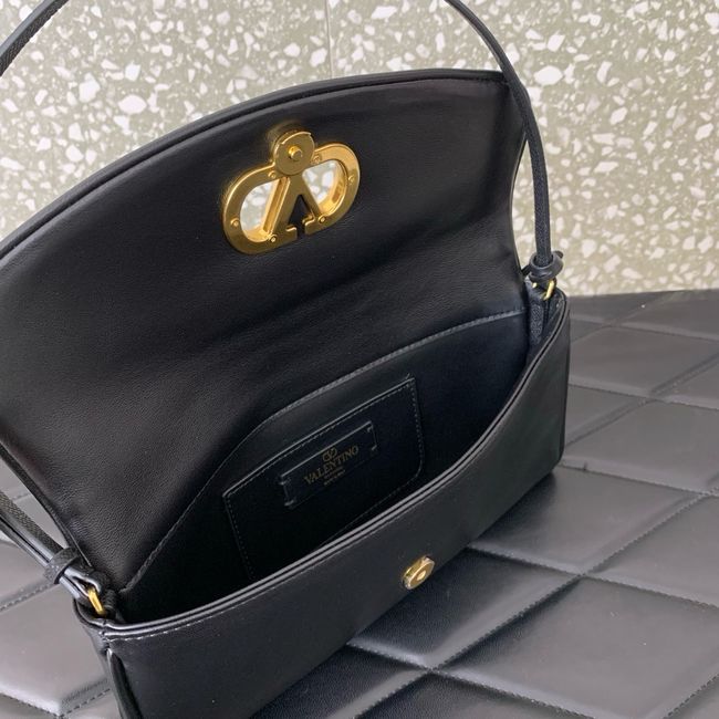 VALENTINO DEVAIN Small Sheepskin Shoulder Bag WB0T31 black