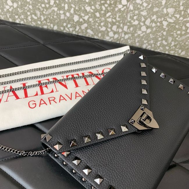VALENTINO ROCKSTUD Small Calfskin Handbag VA088 black