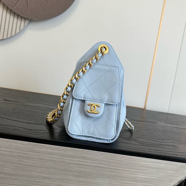 CHANEL 25 Mini Handbag AS5631 sky blue