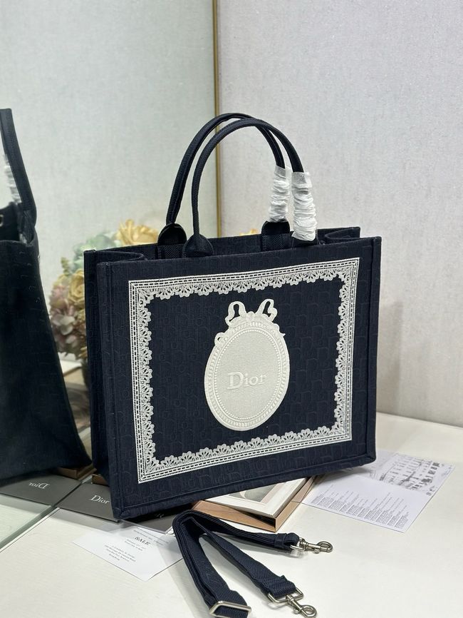 Large Dior Book Tote Cannage Embroidery M1349OEQ-10