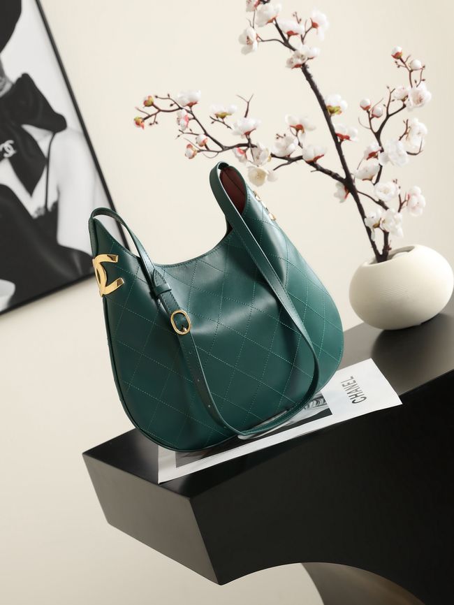 Chanel Calfskin Shoulder Bag AS6478 green