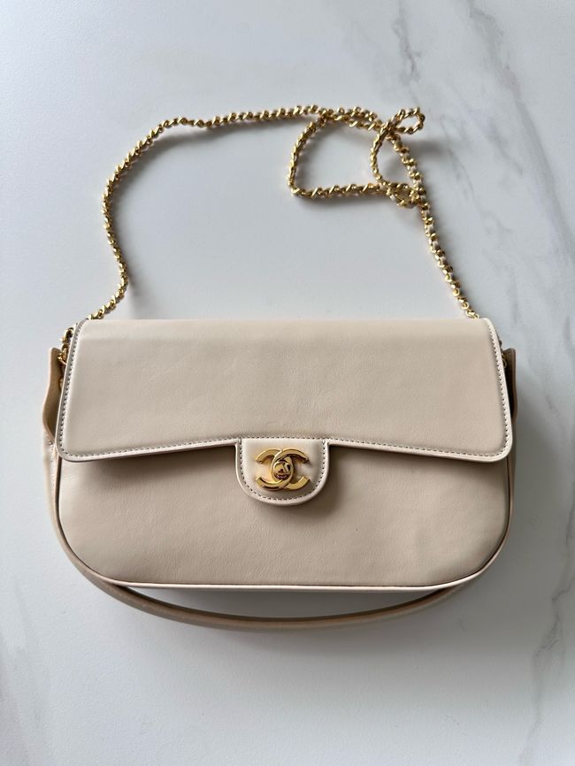 Chanel Mini Flap Bag with Top Handle AS6424 Ivory