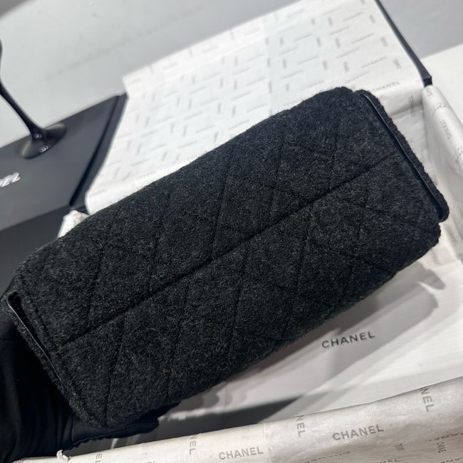 CHANEL 25 Mini Handbag Felt  AS5631 black