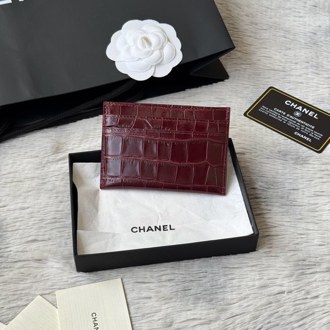 Chanel Card Holder AP5397 Burgundy