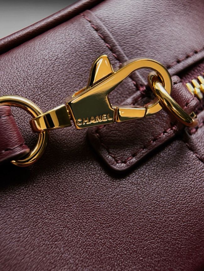 Chanel Clutch with Leather Strap AP5528 Burgundy