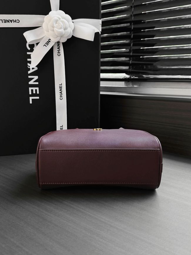 Chanel Clutch with Leather Strap AP5528 Burgundy