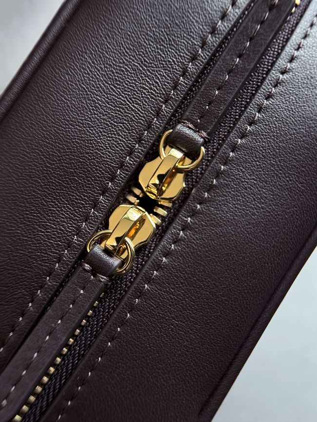 Chanel Clutch with Leather Strap AP5528 dark Coffee