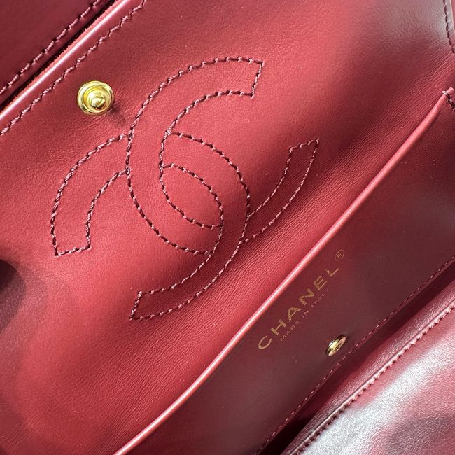 Chanel Mini Flap Bag Suede Calfskin AS6573 burgundy