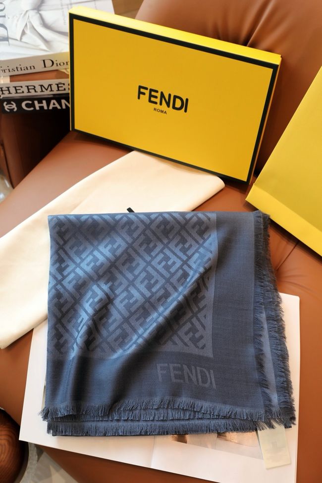 Fendi Shawl Wool Silk and Cotton 06388-2