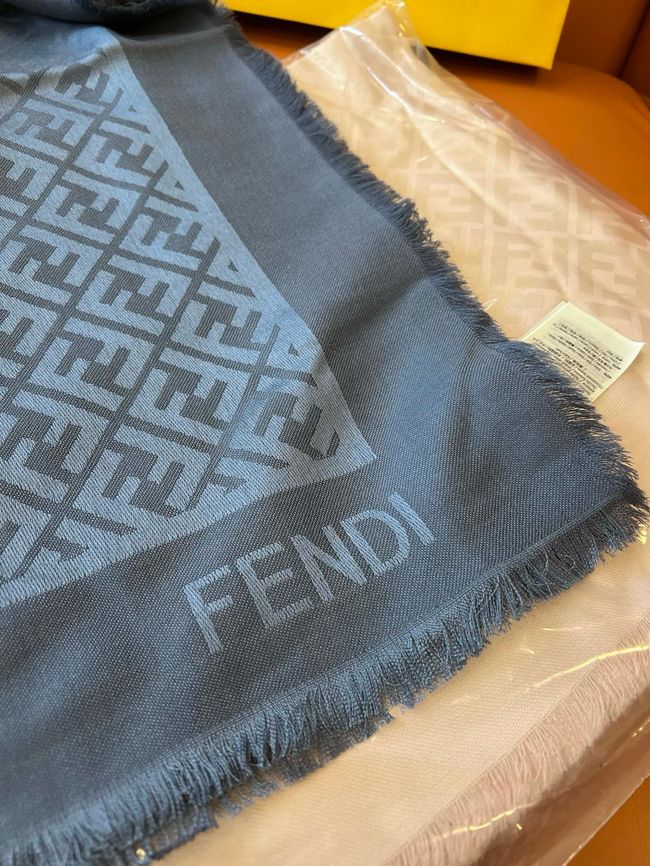 Fendi Shawl Wool Silk and Cotton 06388-2