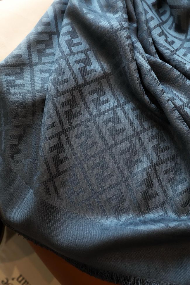 Fendi Shawl Wool Silk and Cotton 06388-2