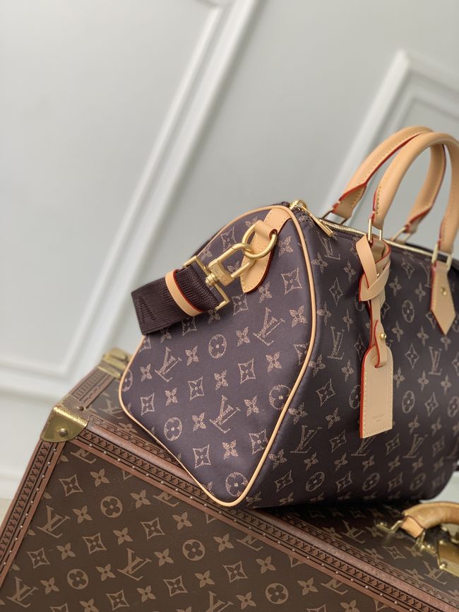Louis Vuitton Speedy 30 Bandouliere Louis Vuitton Silk Tech M2A454 brown