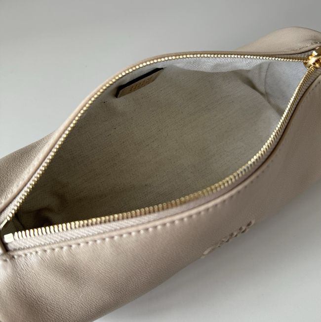 MIUMIU Tote Shoulder Handbag Velvet 5NE851 Ivory