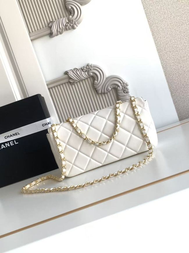 Chanel Small Flap Bag Lambskin AS6430 white