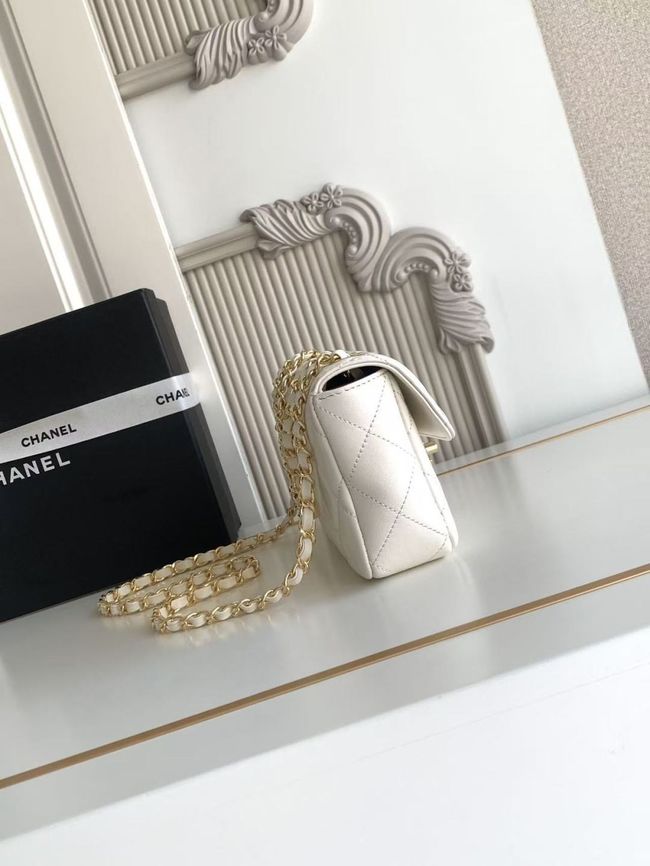 Chanel Small Flap Bag Lambskin AS6430 white