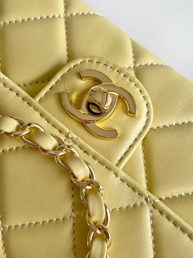 Chanel Small Flap Bag Lambskin AS6430 yellow