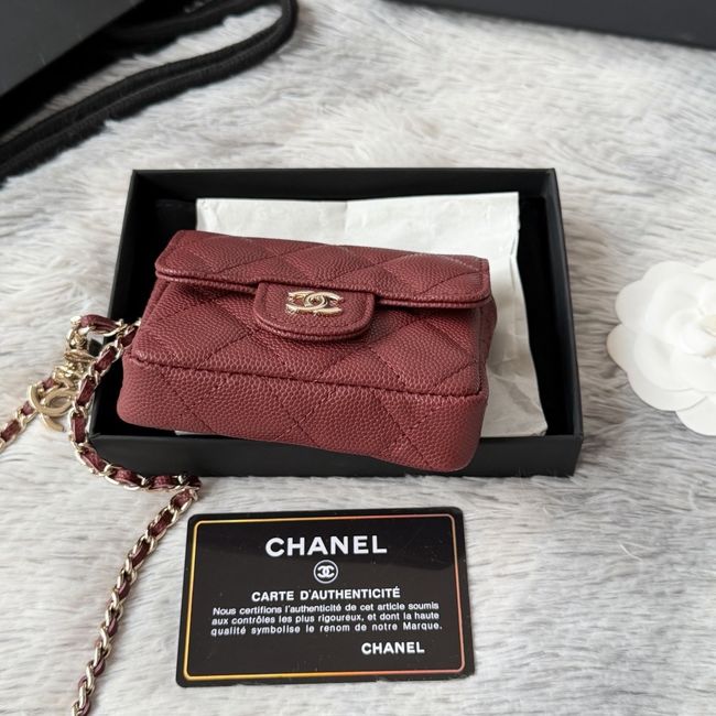 Chanel Wallet on Chain AP2401 Burgundy