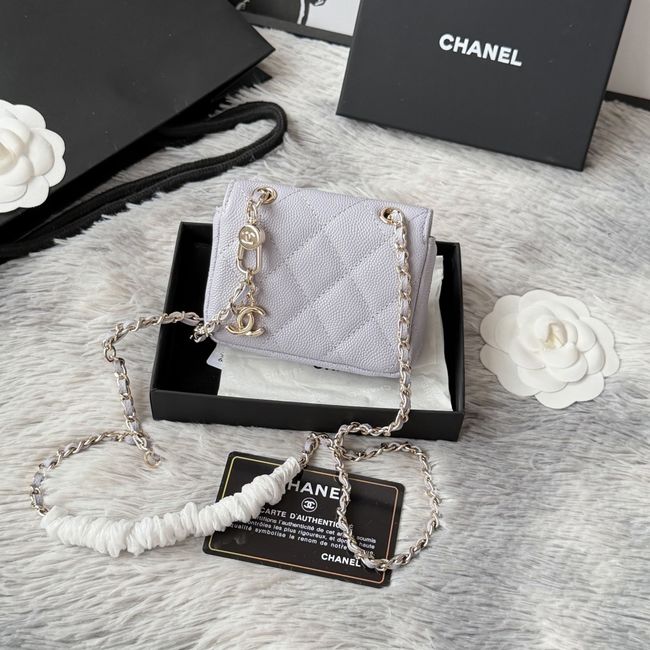 Chanel Wallet on Chain AP2401 light gray