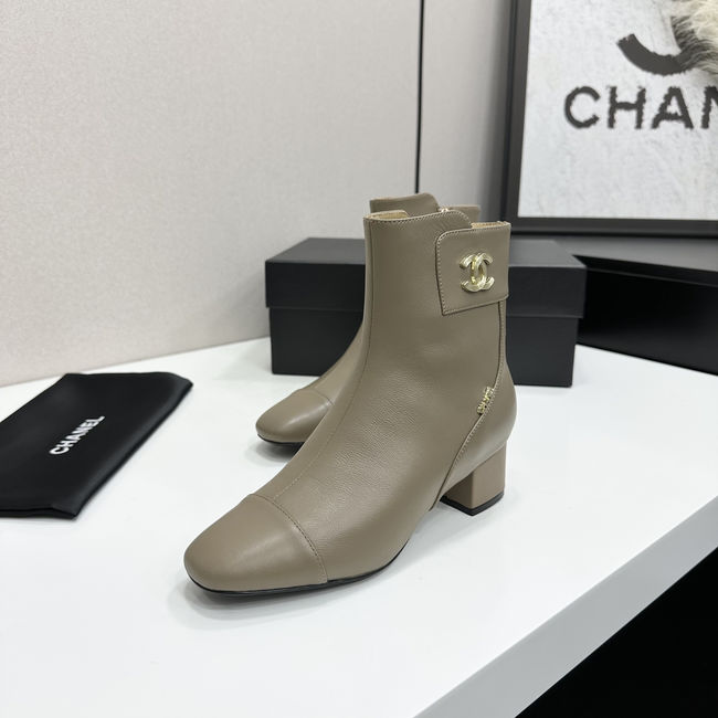 Chanel Mid-Calf Boots Shiny Calfskin 95408-2